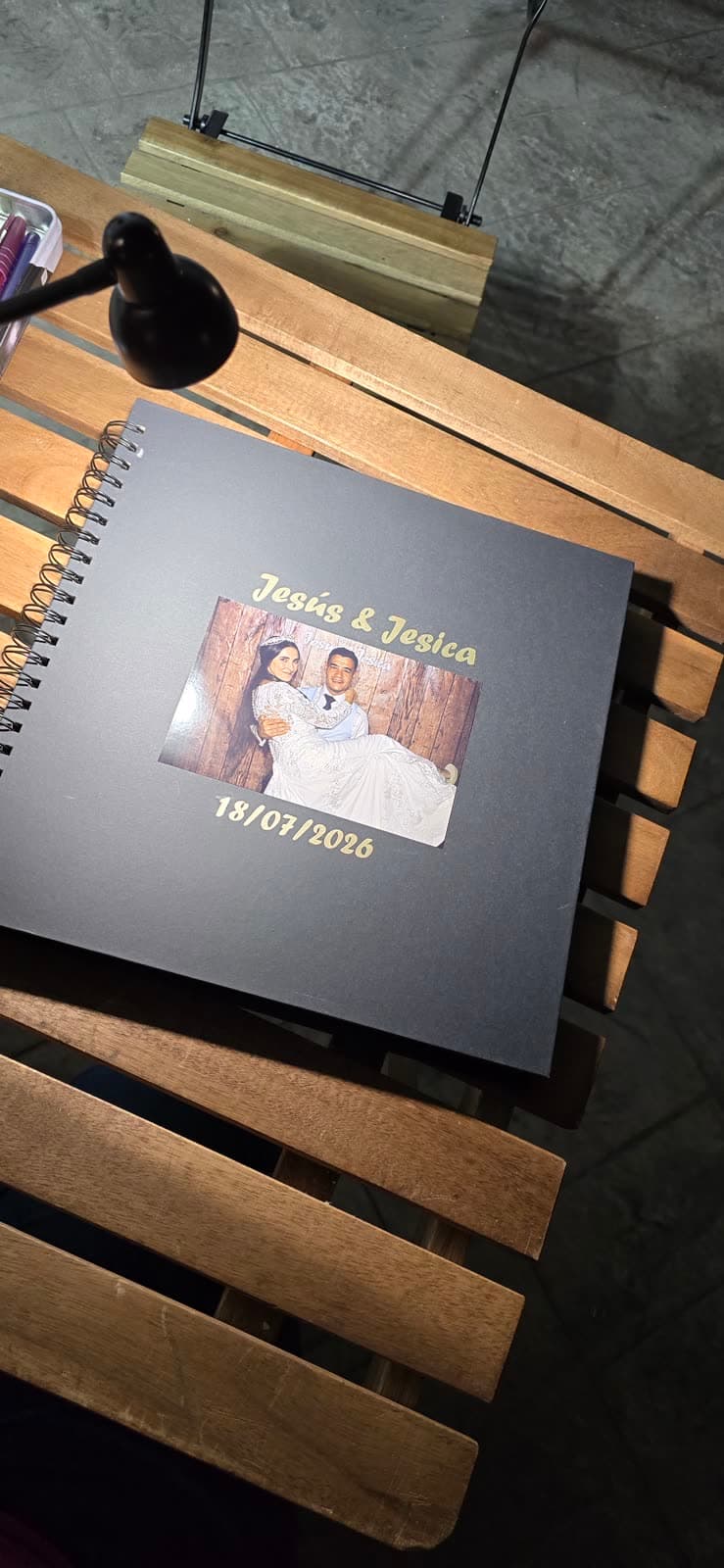 Libro de firmas personalizado con la foto de los novios